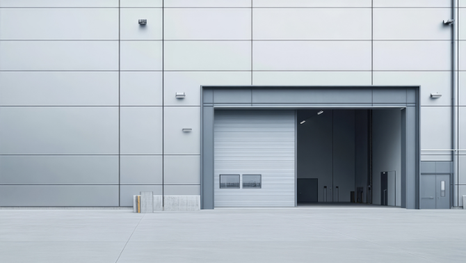 Porte coulissante industrielle