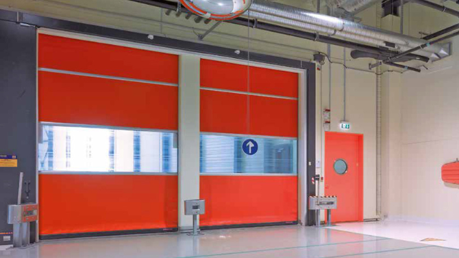 Porte rapide industrielle à Metz